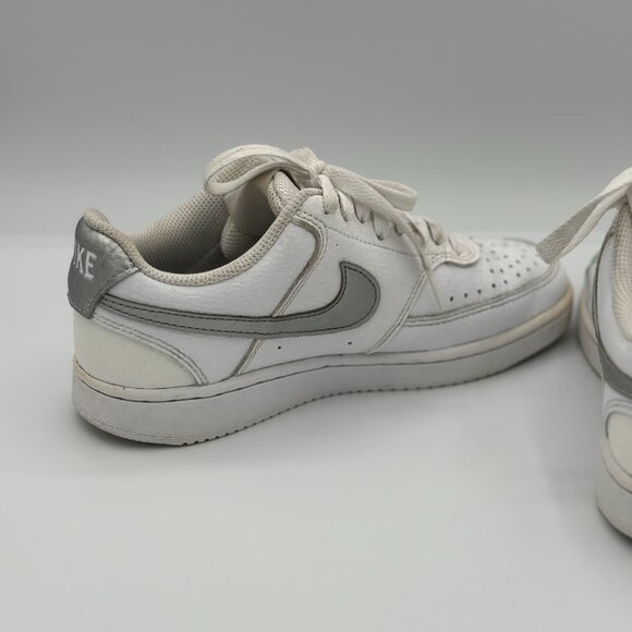 Nike Court Vision Low – White/Silver – Women’s Size 5.5 - Picture 6 of 7
